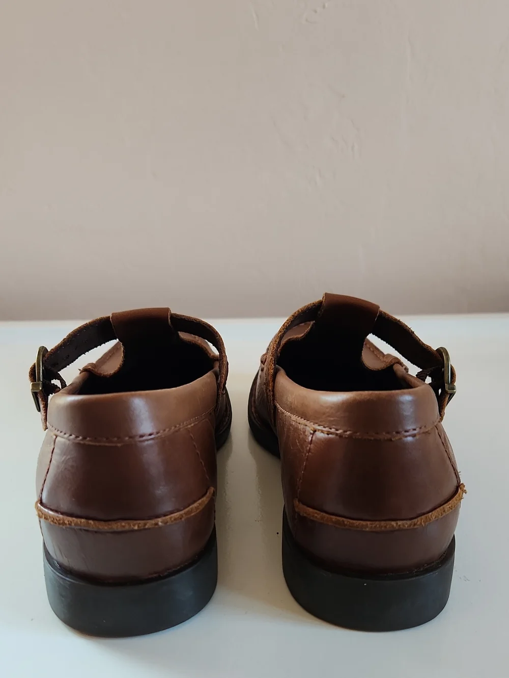 Born Women's T-Strap Loafers Miki Brown Solera Size 8